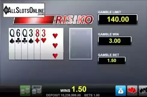 Risk Game Double Up Screen