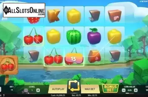 Win Screen. Strolling Staxx Cubic Fruits from NetEnt