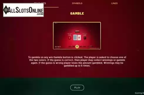 Gamble feature screen
