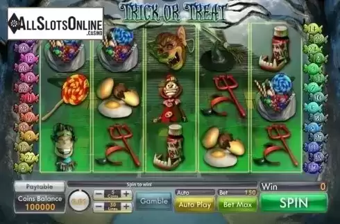 Game Workflow screen. Trick or Treat (Saucify, Genii) from Saucify