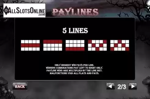 Paylines. Vampire Princess of Darkness from Playtech