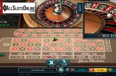 Win screen. Zoom Roulette (Nucleus Gaming) from Nucleus Gaming