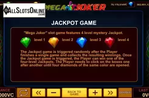 Jackpot Feature Screen