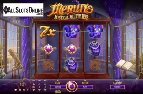 Win Screen 1. Merlin’s Mystical Multipliers from Rival Gaming