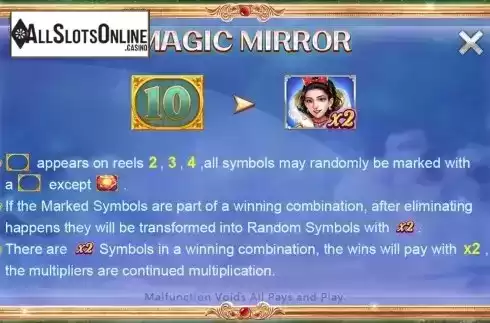 Magic Mirror feeature screen