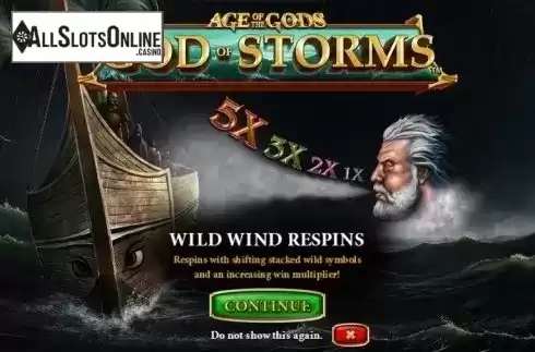 Screen 1. Age of the Gods God of Storms from Playtech Vikings