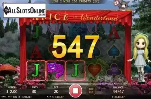 Win Screen. Alice In Wonderland (KA Gaming) from KA Gaming