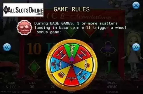 Bonus Game. Alice In Wonderland (KA Gaming) from KA Gaming