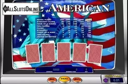 Game Screen 1. All American (Amaya) from Amaya