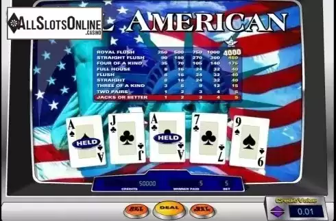 Game Screen 2. All American (Amaya) from Amaya