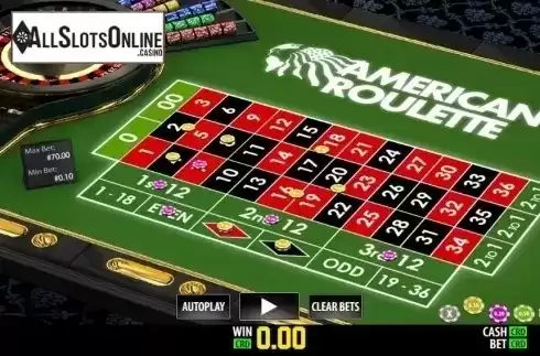 Game Screen 1. American Roulette (World Match) from World Match