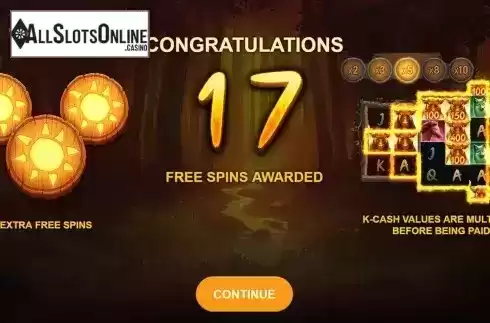 Sun Free Spins Win Screen 2