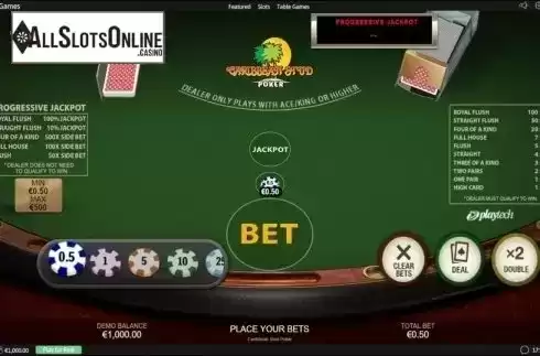 Game workflow. Caribbean Stud Poker (Playtech) from Playtech