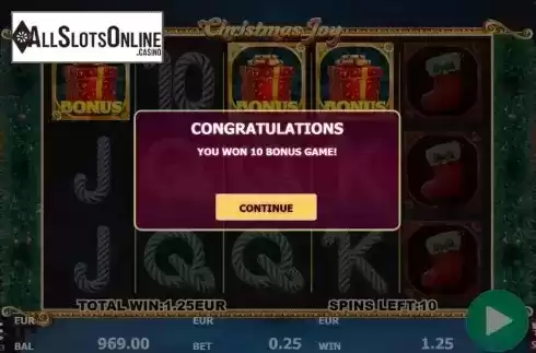 Free Spins Win Screen