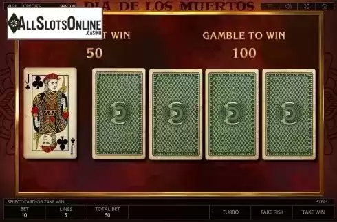 Gamble screen. Dia de Los Muertos (Endorphina) from Endorphina