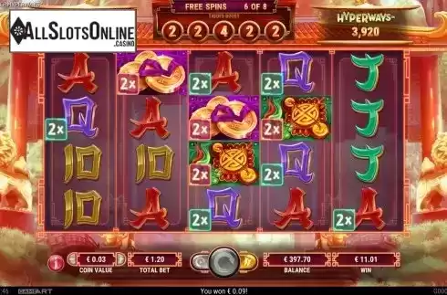 Free spins screen 3