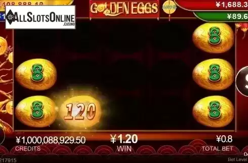 Win Screen. Golden Eggs of Dragon Jackpot from CQ9Gaming