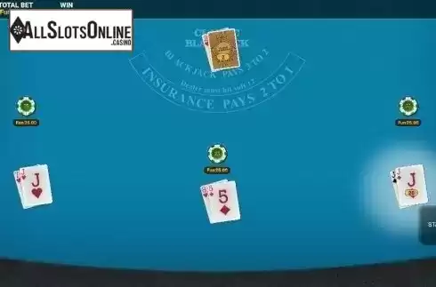 Reel screen. High Roller Classic Blackjack from OneTouch