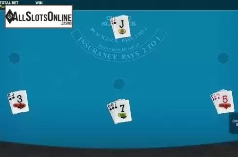 Win screen. High Roller Classic Blackjack from OneTouch