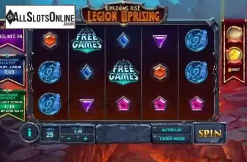 Reel Screen. Kingdoms Rise: Legion Uprising from Playtech