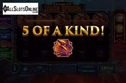 5 of a Kind. Kingdoms Rise: Legion Uprising from Playtech