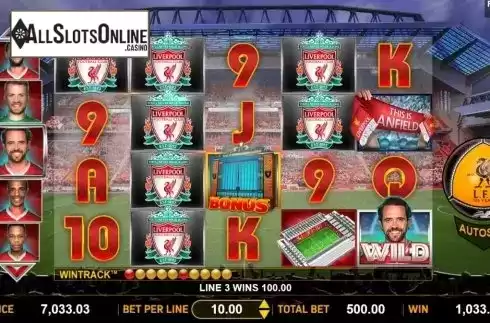 Win Screen 2. Liverpool Football Club Slots from Aspect Gaming