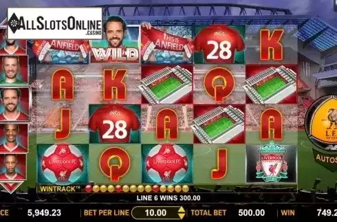 Win Screen 3. Liverpool Football Club Slots from Aspect Gaming