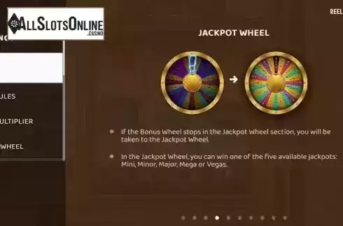 Jackpot Wheel screen