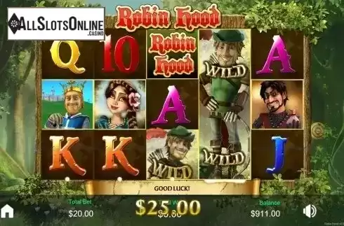Expanding wild screen. Robin Hood and his Merry Wins from Revolver Gaming