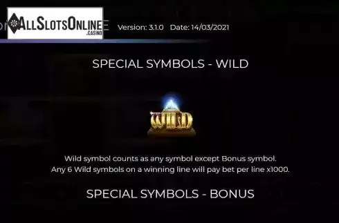 Special symbol Wild screen