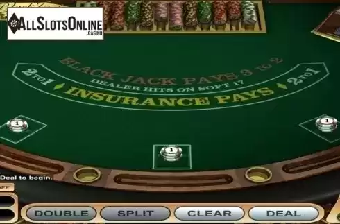 Game Screen. Single Deck Blackjack (Betsoft) from Betsoft