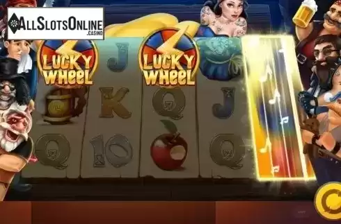 Lucky wheel feature win screen. Snow wild and the 7 features from Red Tiger