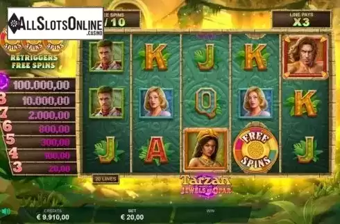 Free Spins 1. Tarzan and the Jewels of Opar from Gameburger Studios