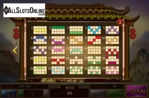 Paylines. The God of Wealth (Aiwin Games) from Aiwin Games