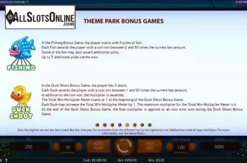 Screen6. Theme Park: Tickets of Fortune from NetEnt