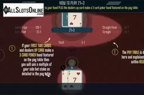 Paytable. 21+3 Blackjack (Felt Gaming) from Felt