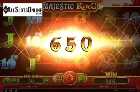 Win Screen. Majestic King Expanded Edition from Spinomenal