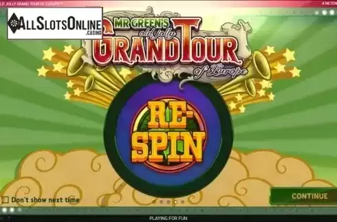 Feature presentation Respin. Mr. Green's Old Jolly Grand Tour from NetEnt