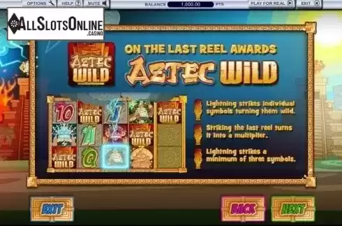 Screen3. Aztec Gold Fortune of the Gods from Ash Gaming