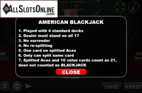 Info. American Blackjack (Vela Gaming) from Vela Gaming