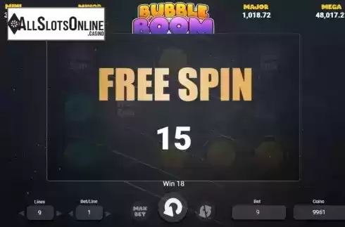 Free Spin screen