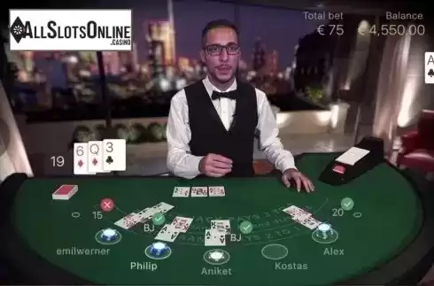 Game Screen. Blackjack Standard Live Casino from NetEnt