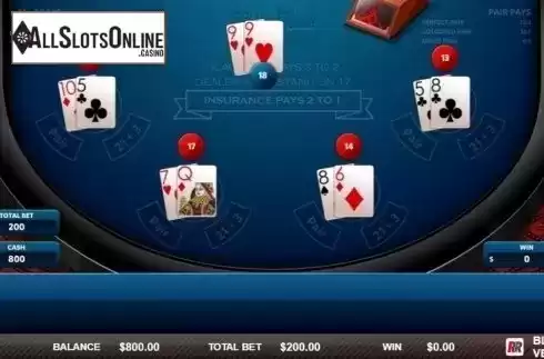Game Screen 3. Blackjack Vegas Strip (Red Rake) from Red Rake