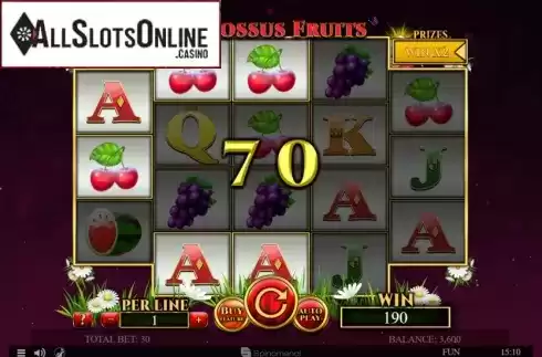 Win Screen 2. Colossus Fruits Easter Edition from Spinomenal