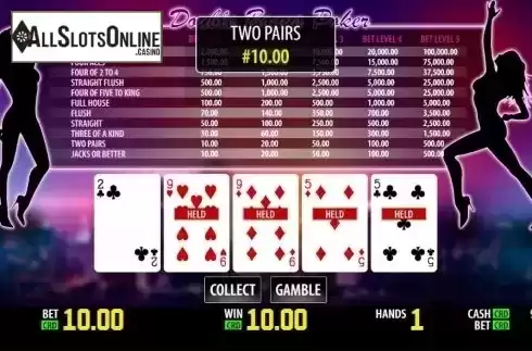 Game Screen 2. Double Bonus Poker (World Match) from World Match