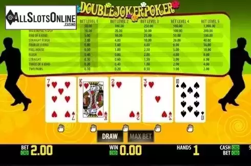 Game Screen 1. Double Joker Poker (World Match) from World Match