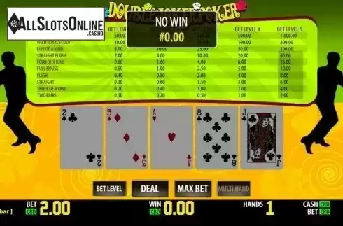 Game Screen 2. Double Joker Poker (World Match) from World Match