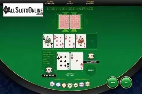 Game workflow 2. High Hand Holdem Poker(OneTouch) from OneTouch