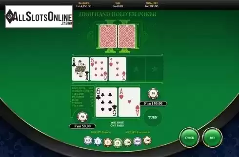 Game workflow . High Hand Holdem Poker(OneTouch) from OneTouch