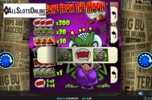 Game Screen 2. It Came from the Moon Pull Tab from Realistic